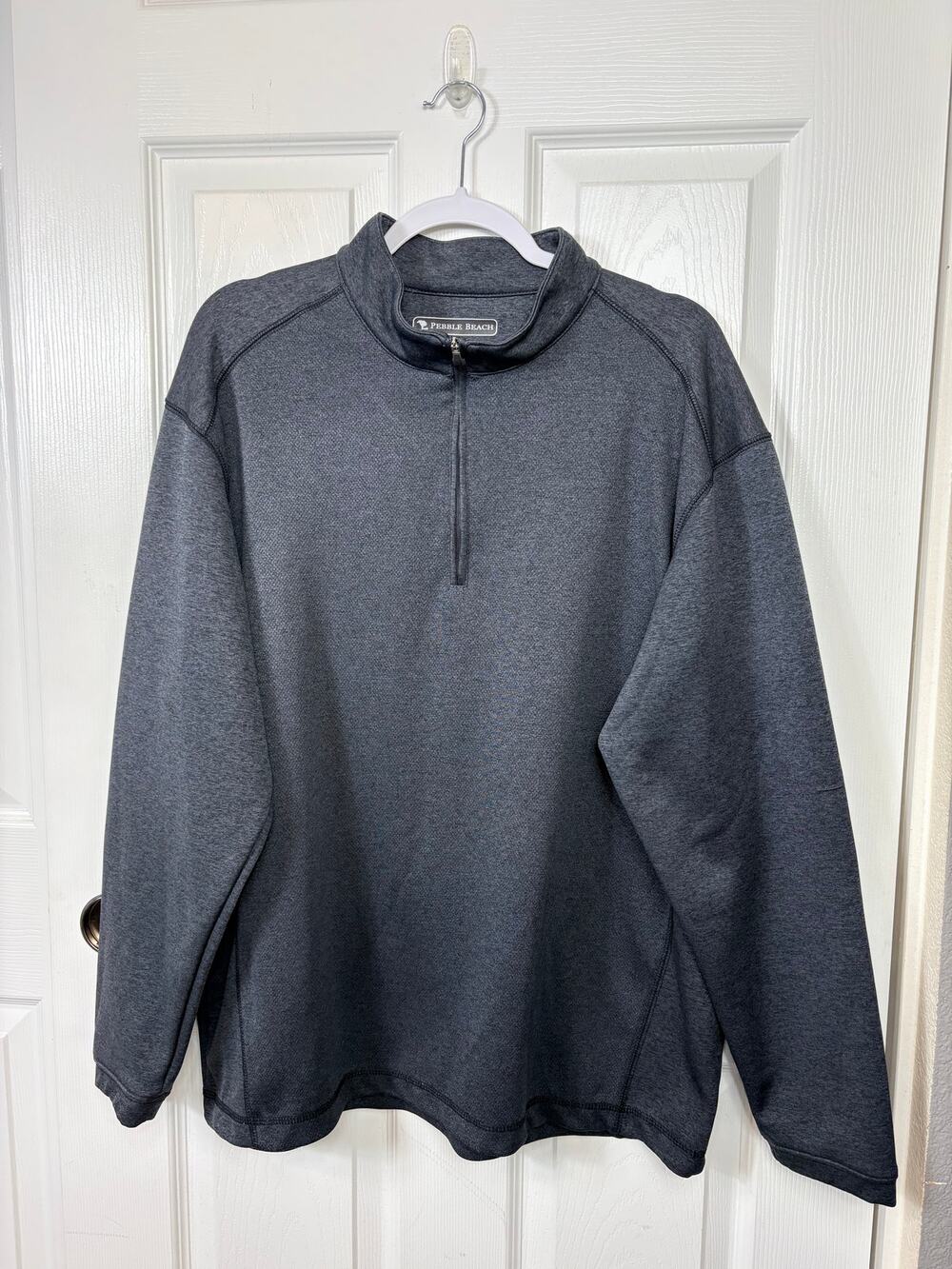 Pebble Beach Performance Golf Sweatshirt Gray 1/4 Zip Men's Pullover Size XL